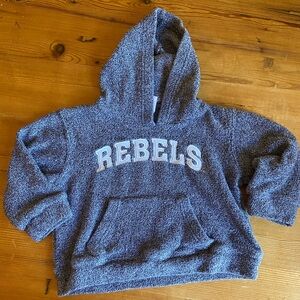 Toddler Fleece Fuzzy Hoodie - Blue White Heather Rebels Pullover